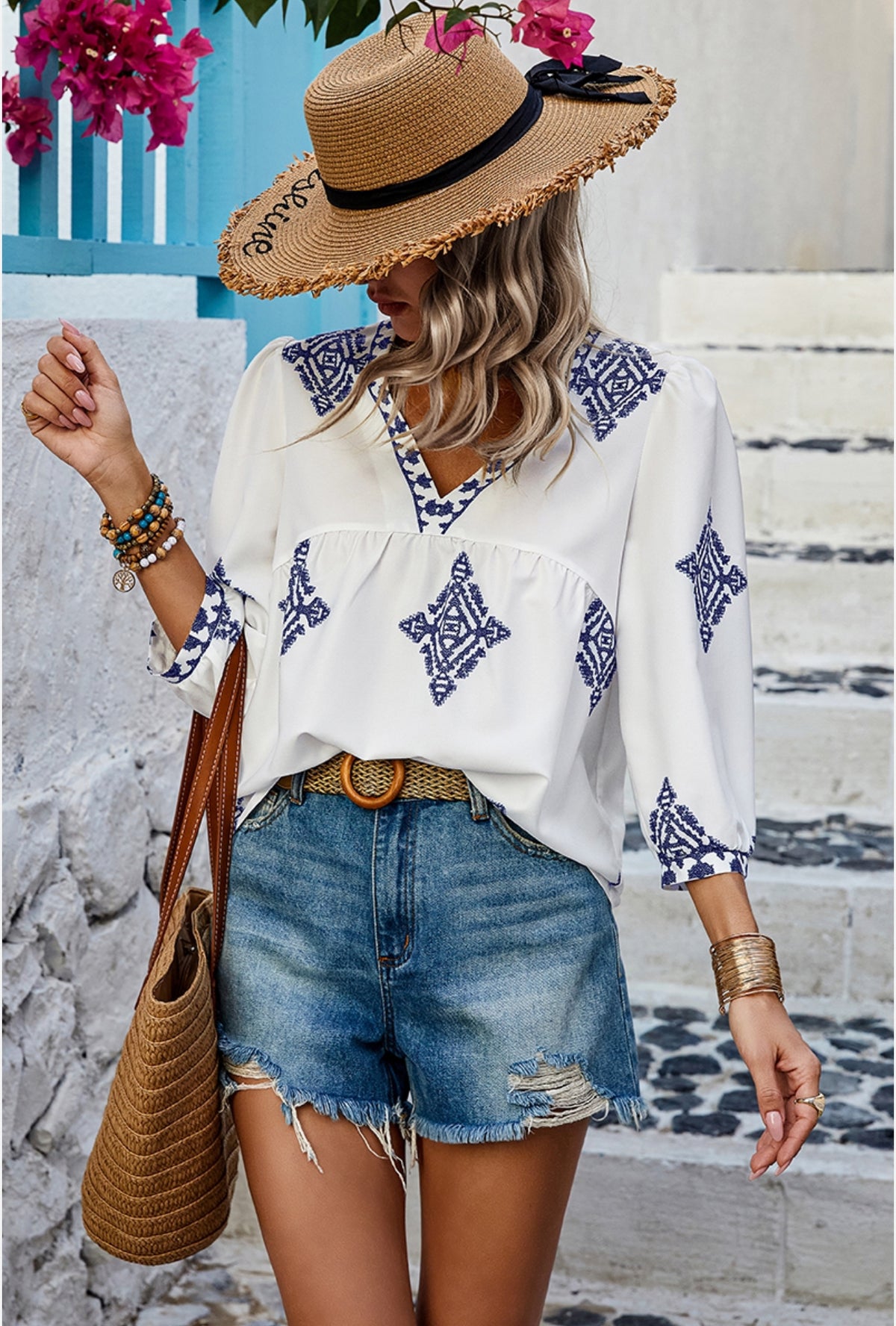 Capri 3/4 Sleeve Top