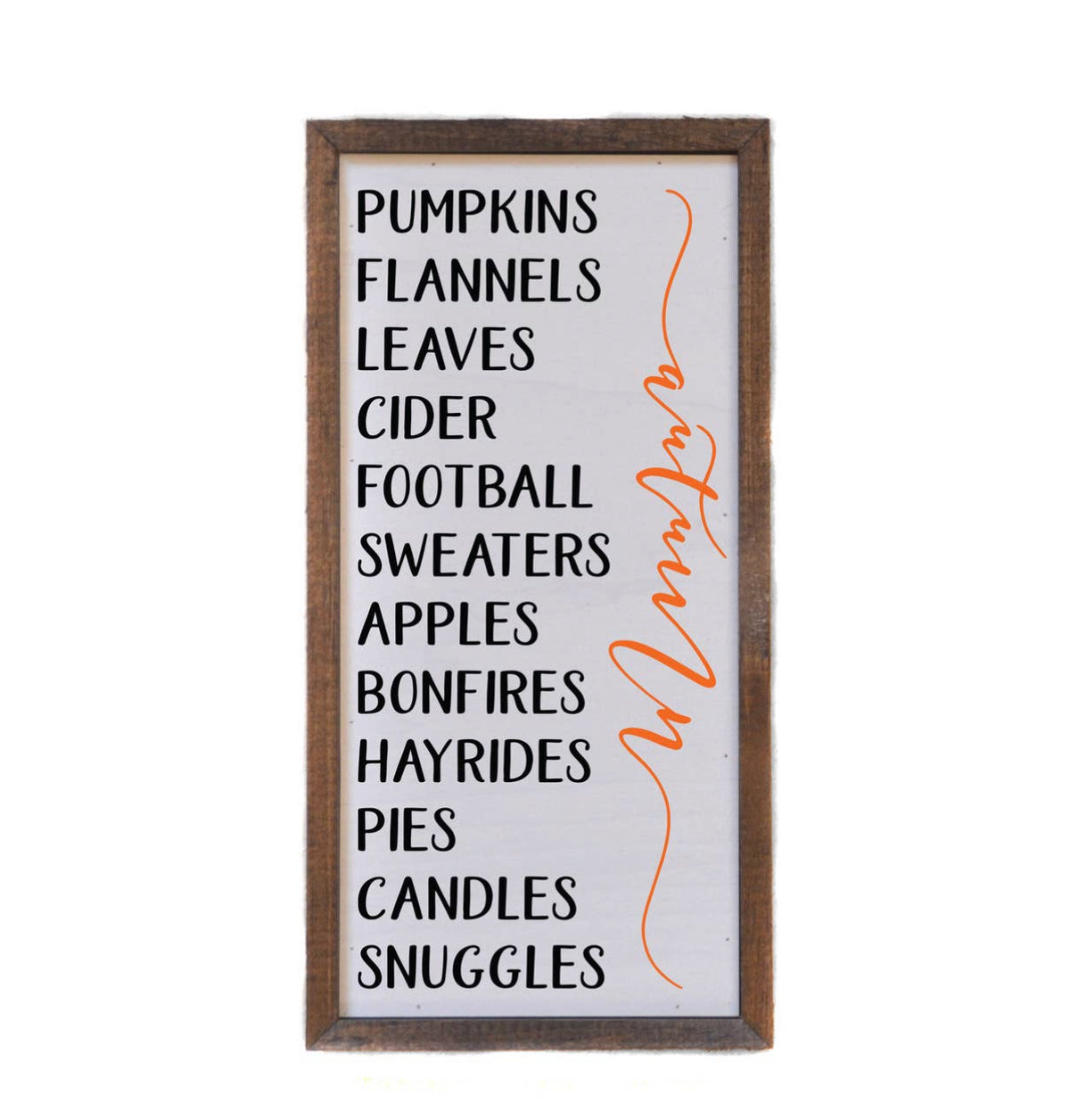 Best of Autumn List Sign
